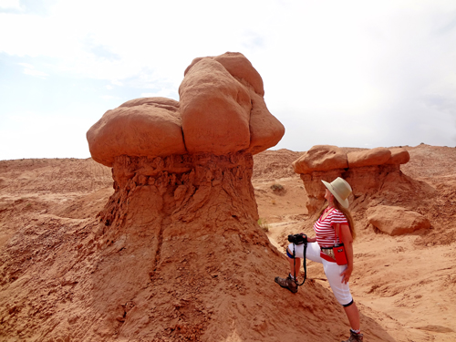 Karen Duquette having fun with the goblins